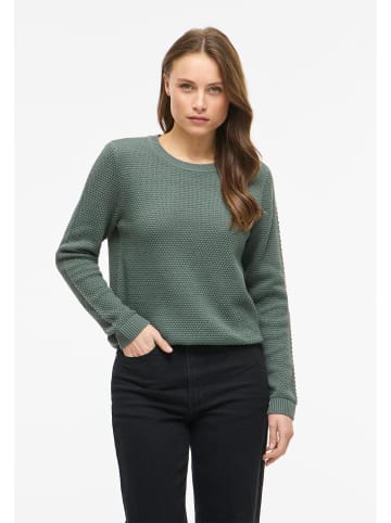 Vila Struktur Strickpullover Kuscheliger Design Sweater VIDALO in Tannen-Grün
