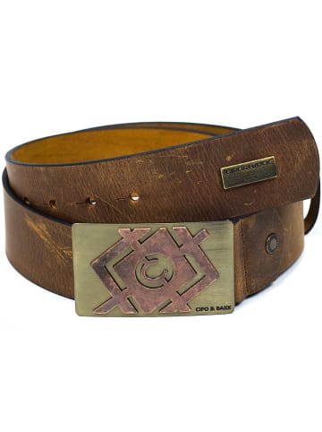Cipo & Baxx Cipo & Baxx Herren Gürtel C44856 Taba 110cm x 4,8cm
