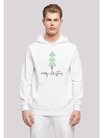 F4NT4STIC Basic Hoodie Merry Christmas Weihnachten in weiß