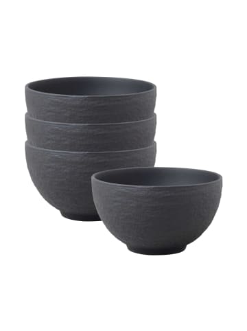 Villeroy & Boch 4er Set Reisbols Manufacture Rock ø 10,8 cm in schwarz