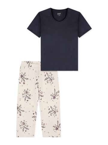 UNCOVER BY SCHIESSER Schlafanzug Nightwear - Dreiviertel in blaugrau