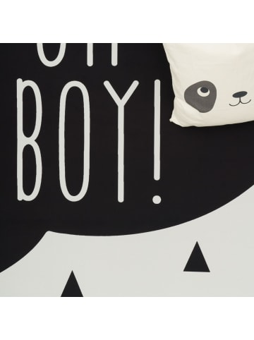 KADIMA DESIGN Kinderteppich Sprechblasenmuster Kinderzimmer schmutzabweisend in Schwarz