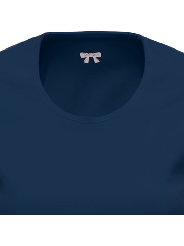 Ammann Single-Jersey Langarmshirt Uni in marine