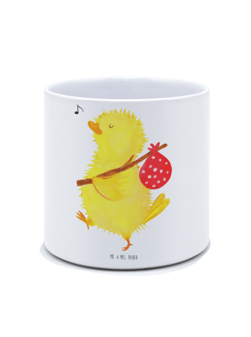 Mr. & Mrs. Panda Blumentopf Groß Küken Wander ohne Spruch in Weiß