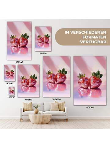 MuchoWow Leinwand Bilder Pink