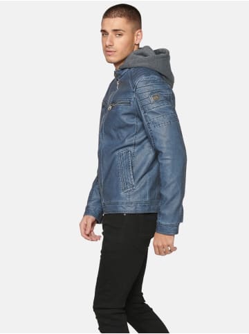 KOROSHI Leder-Effektjacke in blau