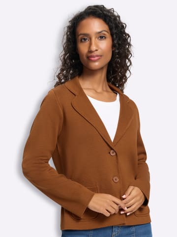 Heine Strickblazer in cognac