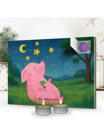 Mr. & Mrs. Panda Duftkerzen Adventskalender Schwein Glück Design... in Weiß