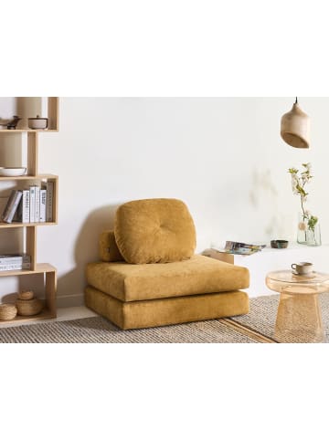 Beliani Schlafsofa OLDEN in Gelb - (W) 81 x (H) 54 x (L) 91 cm