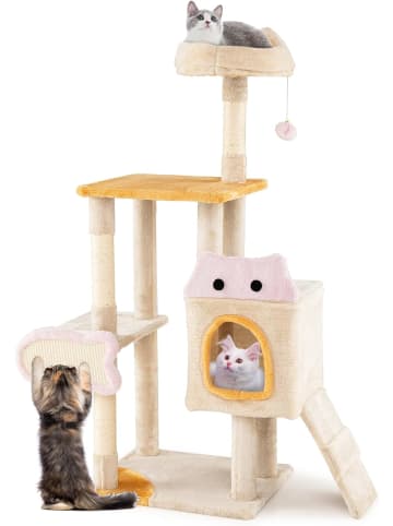 COSTWAY Kratzbaum 95 x 43 x 125 cm in Beige