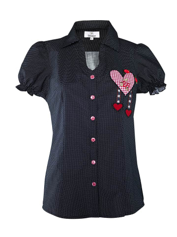 Edelnice Bluse in schwarz