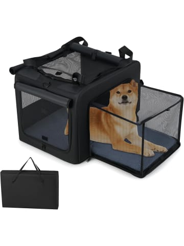 COSTWAY Hundebox faltbar in Schwarz