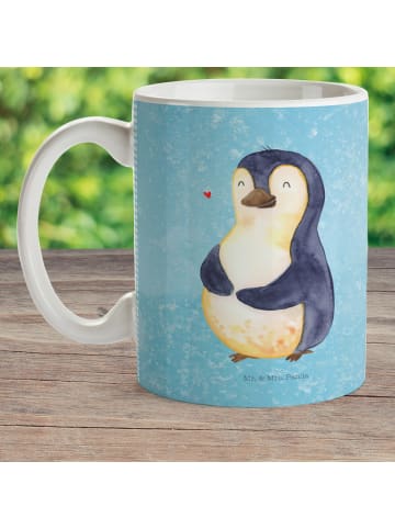 Mr. & Mrs. Panda Plastikbecher Pinguin Diät ohne Spruch in Eisblau