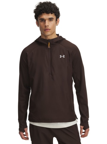 Under Armour Sportshirt "Trail Run Hoodie" in Braun