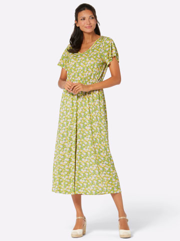 Sieh an! Shirtkleid in ecru-lila-bedruckt