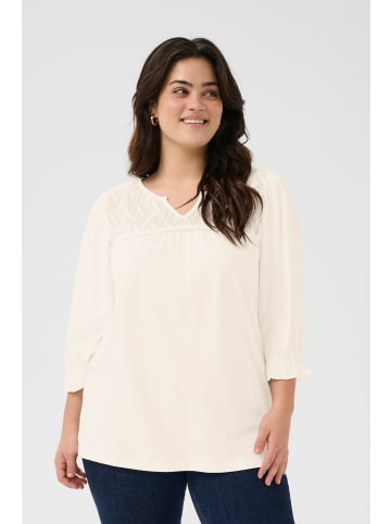 KAFFE curve Langarm-Bluse KCsanne in Chalk
