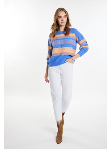 IZIA Damen Pullover in Blau Mehrfarbig
