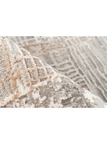 Kayoom Wohnzimmer Teppich – Vintage Teppich Akropolis 425 in grau - silber - rechteckig