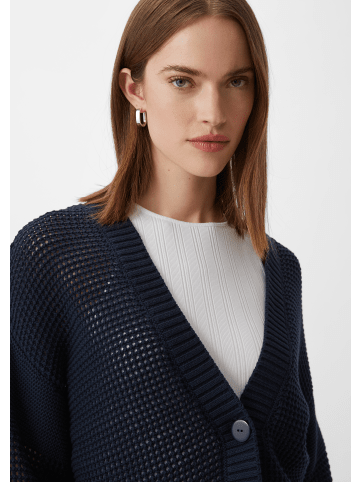 comma CI Strickjacke langarm in Blau