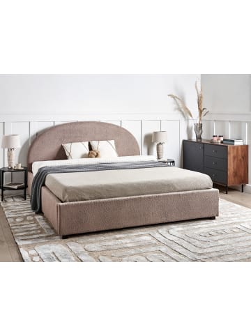 Beliani Doppelbett VAUCLUSE in Beige - (W) 194 x (H) 125 x (L) 214 cm