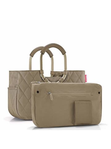 Reisenthel loopshopper M / Shopper 40 cm (summerstripes coffee) in frame rhombus olive