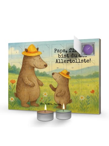 Mr. & Mrs. Panda Adventskalender Bären mit Hut Design mit Spruch in Weiß