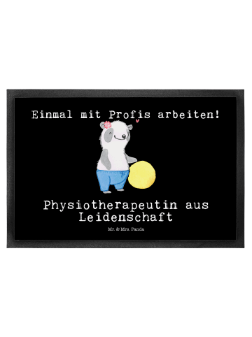 Mr. & Mrs. Panda Fußabstreifer Physiotherapeutin Leidenschaft mi... in Schwarz