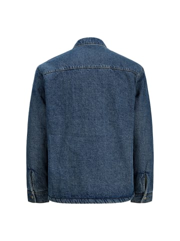 Jack and Jones James Denim Teddy Overshirt LS in Blau