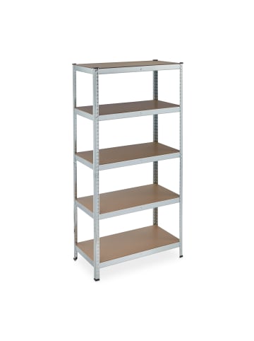 2 x Schwerlastregal in Silber - (B)90 x (H)180 x (T)45 cm