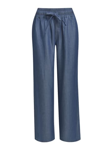Milano Italy Wideleg Pants mit elastischem Bund und Taschen in Dark Denim