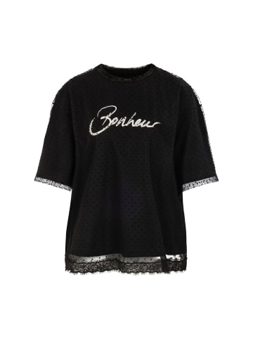 MARC CAIN SPORTS 2-in-1 T-Shirt im Layer-Look mit Mesh in Black New