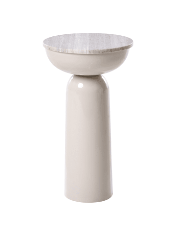 Beliani Beistelltisch FALCON in Beige/Weiß - (W) 32 x (H) 58 x (L) 32 cm