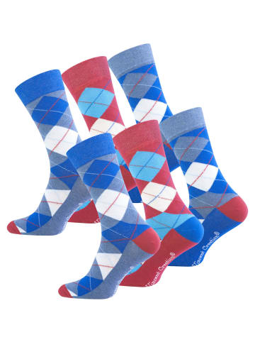 Vincent Creation® Casual Socken "ARGYLE" 6 Paar in Bunt