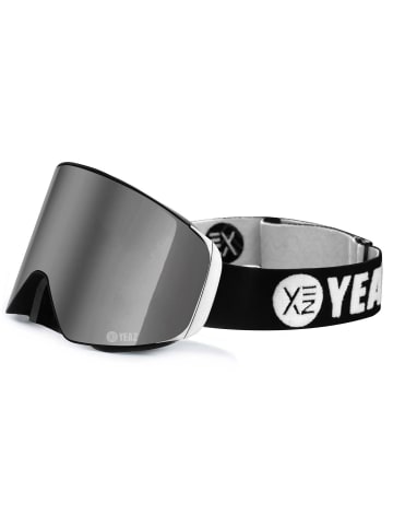 YEAZ APEX magnet-ski-snowboardbrille silber verspiegelt/silber in silber