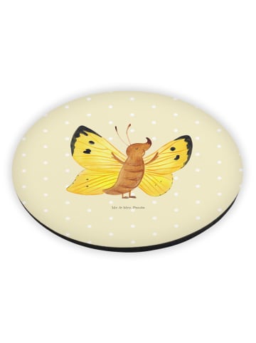 Mr. & Mrs. Panda Rund Magnet Schmetterling Zitronenfalter ohne S... in Gelb Pastell