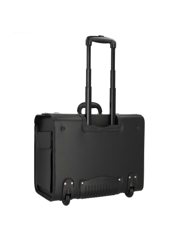 Dermata 2 Rollen Pilotentrolley 40 cm in schwarz