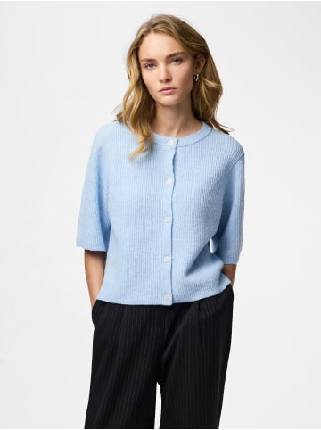 Pieces Strickjacke in Cashmere Blue