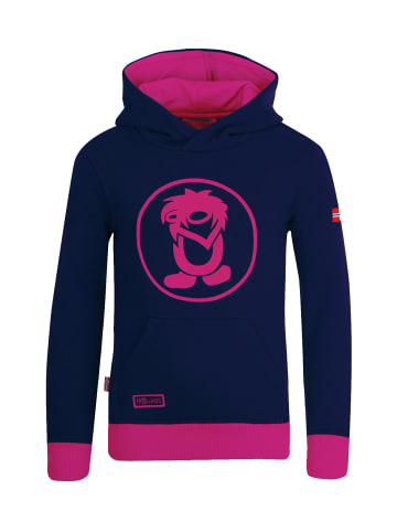 Trollkids Hoodie Pullover "Troll" in Marineblau / Pink