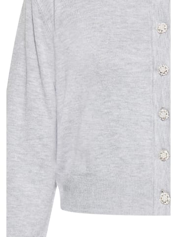 NAEMI Damen Cardigan in Grau Melange