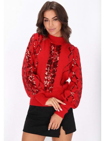 faina Women Sweater in red