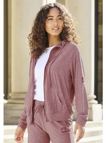 Vivance Active Funktions-Kapuzensweatjacke in rosa meliert