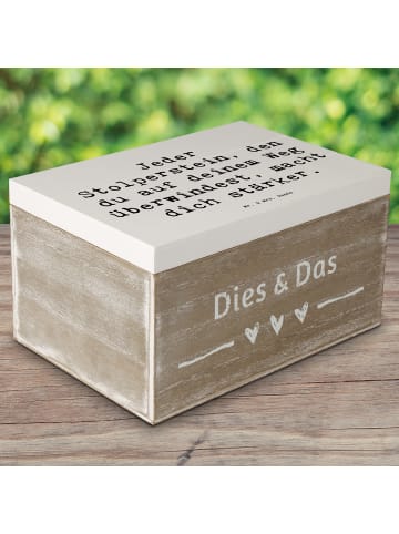 Mr. & Mrs. Panda Schatulle Spruch Stolpersteine im Alltag meiste... in Weiß