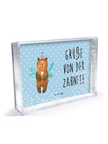 Mr. & Mrs. Panda Bilderrahmen Bär Zahnfee mit Spruch in Blau Pastell