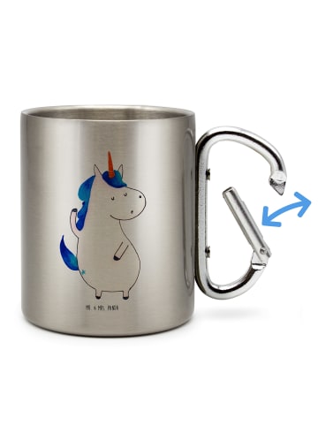 Mr. & Mrs. Panda Trinkbecher Edelstahl Einhorn Mann ohne Spruch in Silber