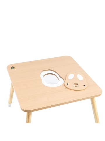 Moni Kinder Tischset 2 Stühle Hase in braun