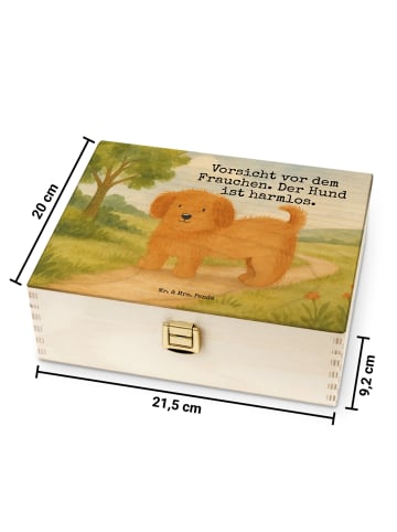 Mr. & Mrs. Panda Teebox Hund Flauschig Design mit Spruch in Weiß