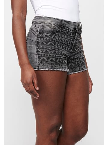 KOROSHI HOSE MINISHORT JEANS in schwarz