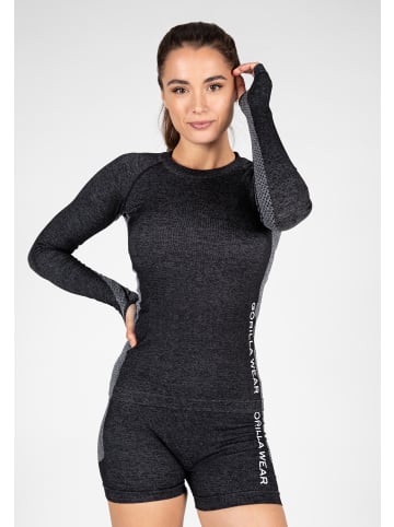 Gorilla Wear Nahtloses Langarmshirt - Selah - Schwarz