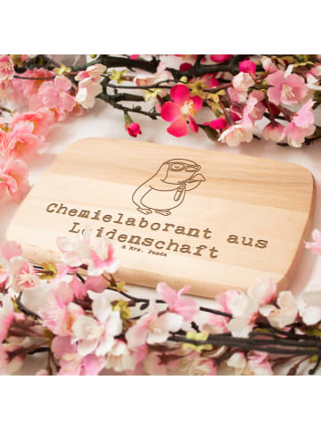 Mr. & Mrs. Panda Schneidebrett Holz Chemielaborant Leidenschaft ... in Transparent