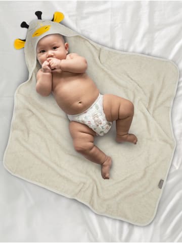 normani 2 x Baby Wickeltücher aus Bio-Baumwolle in Beige